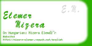 elemer mizera business card